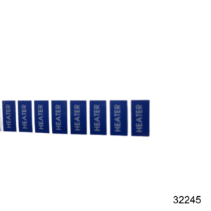 Label-Blue, "HEATER", printed, 3/4" x 3/