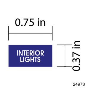 Label-Blue, "INTERIOR LIGHTS", Printed,